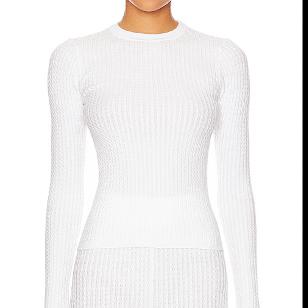 WeWoreWhat Cable Knit Long Sleeve in Off White size S